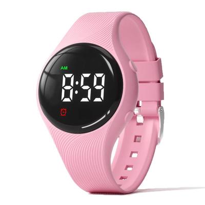 Montre d'apprentissage de la propreté e-vibra - Bracelet-alarme étanche et silencieux à vibration - Montre d'alerte médicale rechargeable - Avec alarme et écran de verrouillage (Rose)