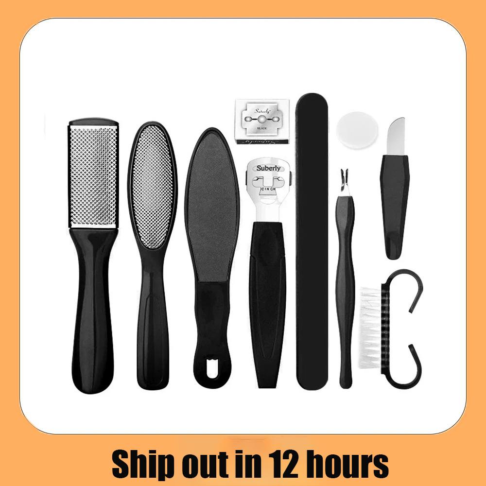 Foot File Rubbing Removal Machine 10-Piece Set Heel Calluses Foot Repair And Planing Tool Set For Home Care Tools Set
