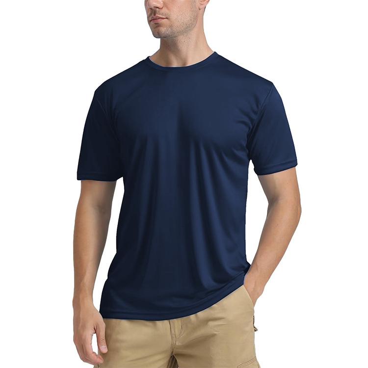 Men's UPF50+ Crew Neck Quick-Dry Sports T-Shirt: European & American Outdoor Spring/Summer Casual Sun Protection