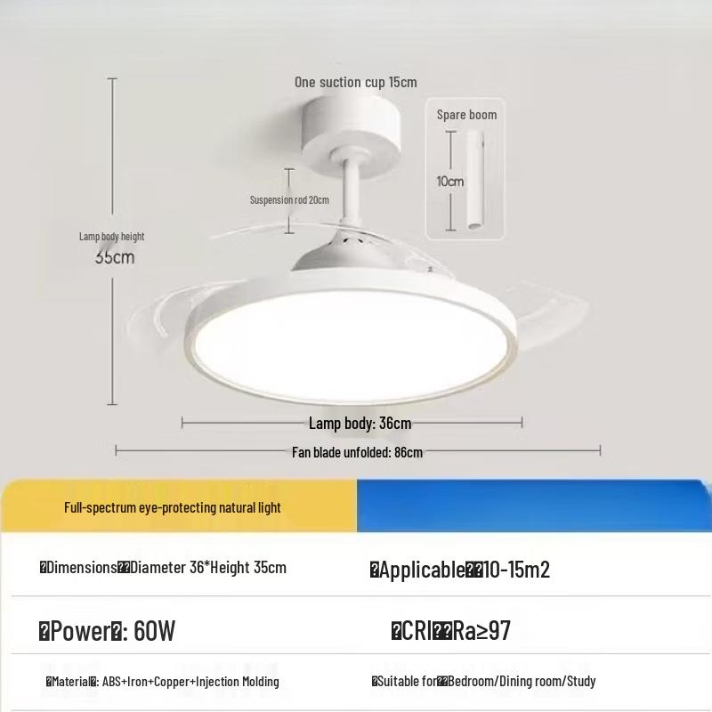 Dream Bubble Full Spectrum Ceiling Fan Light
