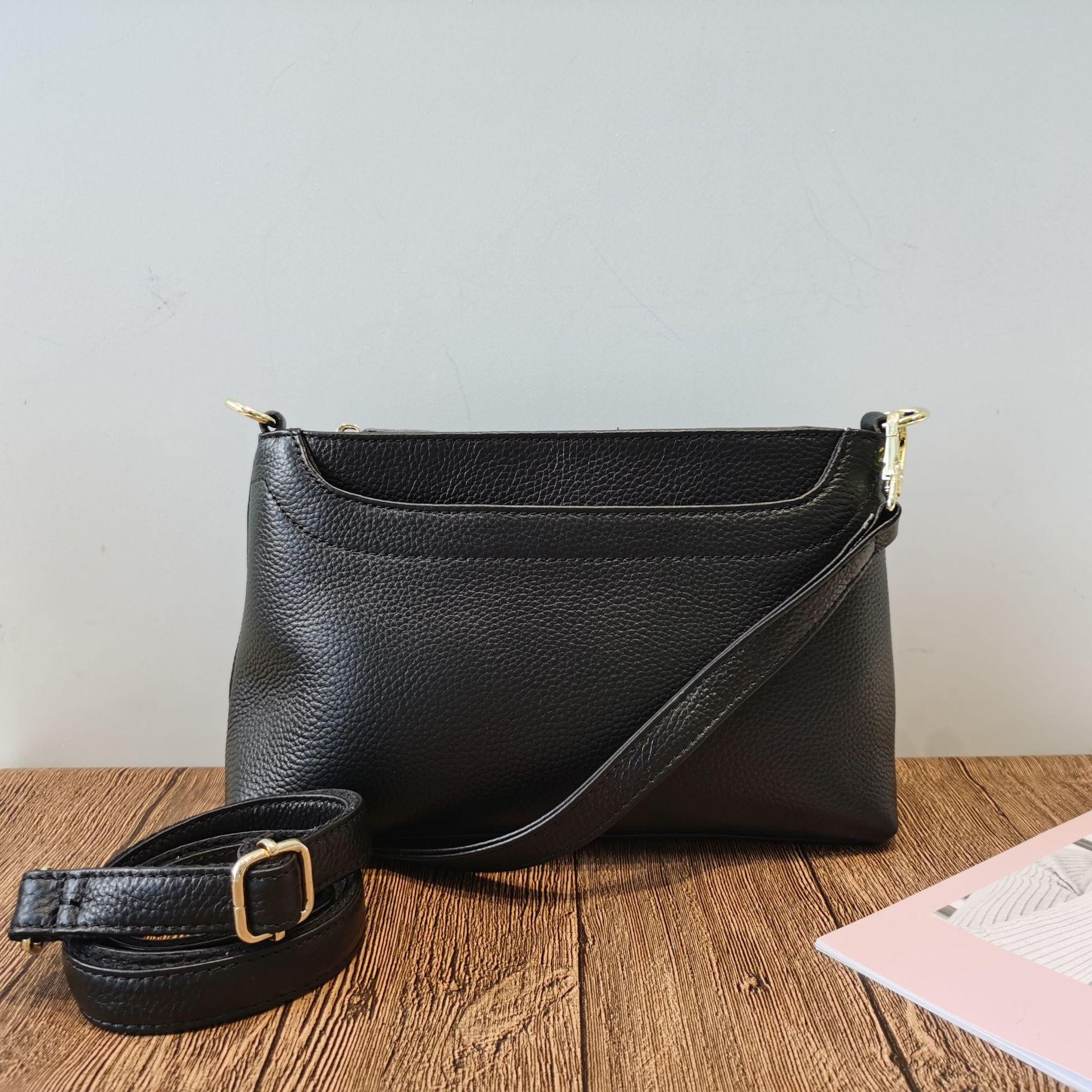 Genuine Cowhide Leather Women s Versatile Shoulder Crossbody Bag for Middle-Aged Women