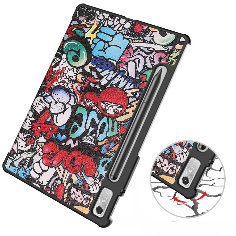 Case for Lenovo Tab P11 Pro Gen 2 TB132FU TB132XU 11.2", Three-part with stylus holder, Graffiti