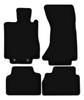 BASIC Black Velour Floor Mats For: Mercedes S W220 4Matic Short (1998-2005)
