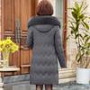 White Duck Down Down Jacket Medium To Long Suitable for Middle-aged and Elderly Mothers Warm Jacket