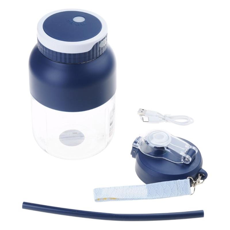 

Portable Blenders 500ML Juicer Fruit Mixers 2600mah USB Rechargeable Smoothie Juicer Cup Juice Maker for Sports Travel 1