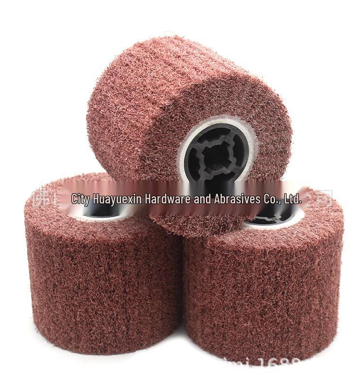 Red 120x100 Brushed Wheel Scouring Pad for Metal Polishing and Brushing