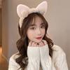 Cat Ears Headbands Furry Plush Headbands Hair Accessories for Girls and Womens Holiday Party Headwear