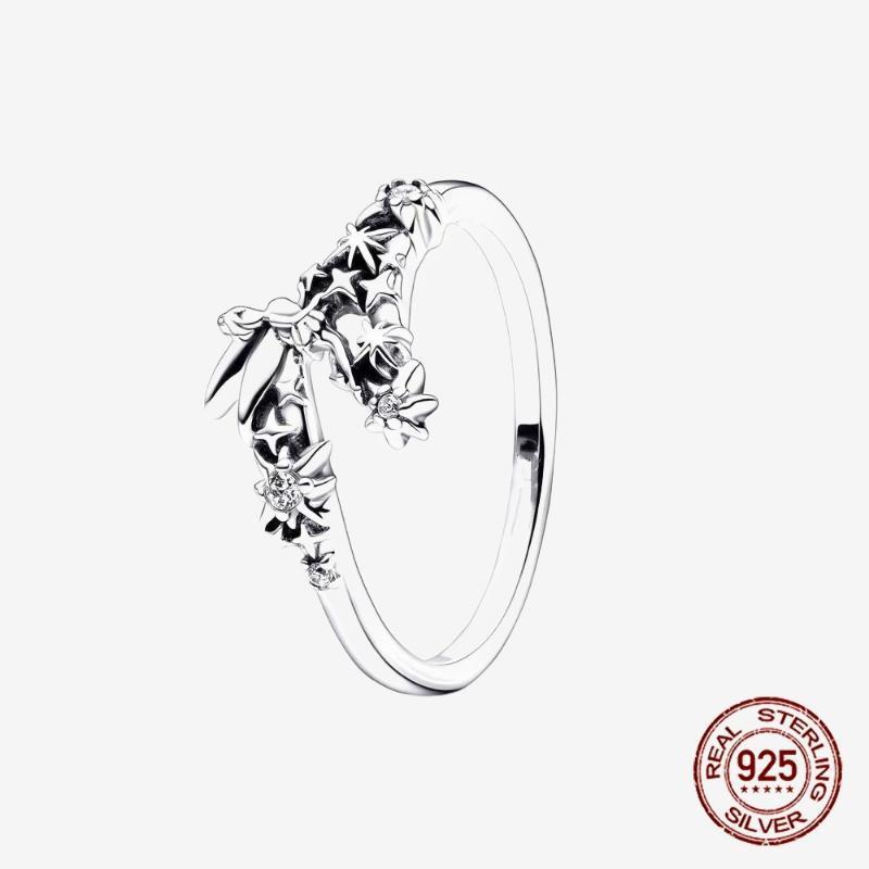 925 Sterling Silver Open Ring Style  Paved Heart Butterfly Flower Colorful Gemstone Ring For Women Daily Wear Jewelry Gift 2026