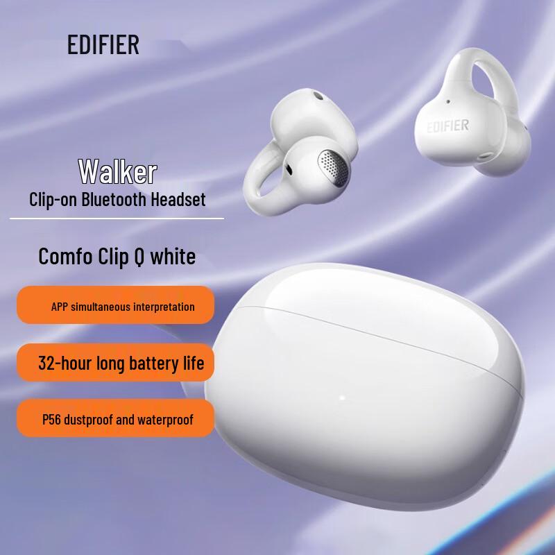 EDIFIER Comfo Clip Q Open-Ear Translation Clip-On Bluetooth Earbuds
