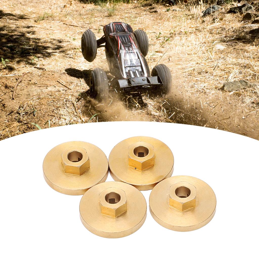 RC Car Combiner Brass 18mm Dia 6mm Thick Wear Resistance Rustproof Combiner for FMS FCX24 1/24 Crawler Gold