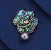 Xiaoxiangfeng Fritillary Camellia Brooch High-end Women's Light Luxury Pearl Pin Niche Retro Corsage Coat with Accessories