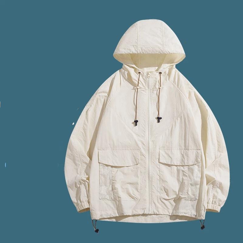 Breathable Quick-Dry Sun Protective Clothing Hooded Pocket Design Outdoor Sunblock Jacke