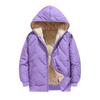Children Winter Lined with Velvet Thick Keep Warm Jacket Padded Hooded Coat