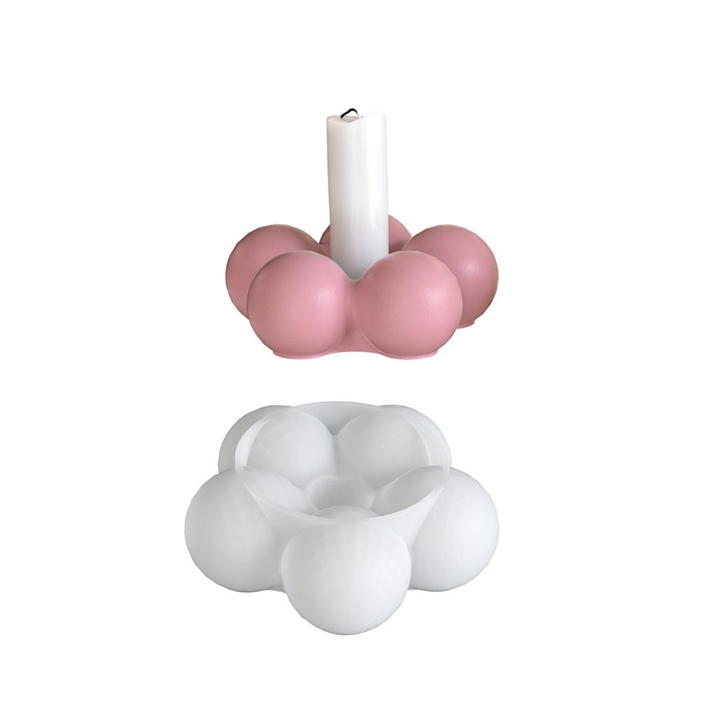 Flexible Silicone Candlestick Mold for Home Decoration and Crafts Flower Shaped Tealight Holder Desk Ornament Mould