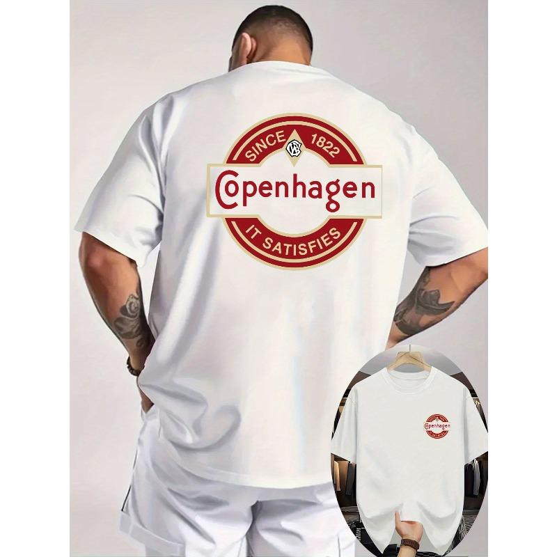 

2026 Summer Men S New Casual Sports Short-Sleeve T-Shirt, Ribbed Round Neck Top, Double-Sided Printing on The Front And Back S белый