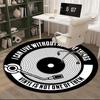 Music Harmony Symbol round carpet Chair cushion Round Entryway Rug, Soft Round Rugs for Living Room, Bedroom, Circle Carpet decor gifts