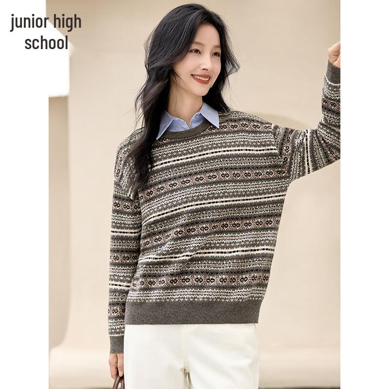 Women's Fair Isle Jacquard Wool Blend Sweater