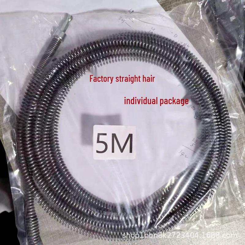 Víceúčelový pružinový nástroj na čištění odpadů pro toalety, kuchyně a koupelny