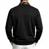 Men Patchwork Collar Sweatshirt Long Sleeve Button Pullover Tops Autumn Winter Casual Loose Fit Men's Sweatshirts Daily Male Clothing