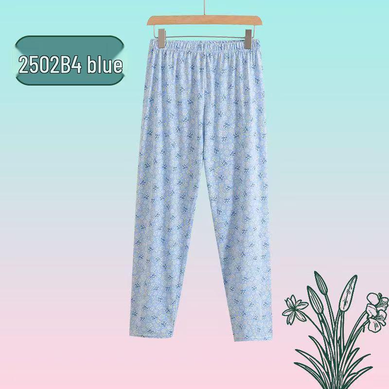 Pantaloni Pigiama in Cotone Taglie Forti da Donna - Sottili, Larghi, Casual Estivi per Mamme Anziane