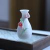 1PCS Chinese Style Ceramic Small Vases Home Decor Mini Retro Toothpick Holder Cotton Swab Storage Jar