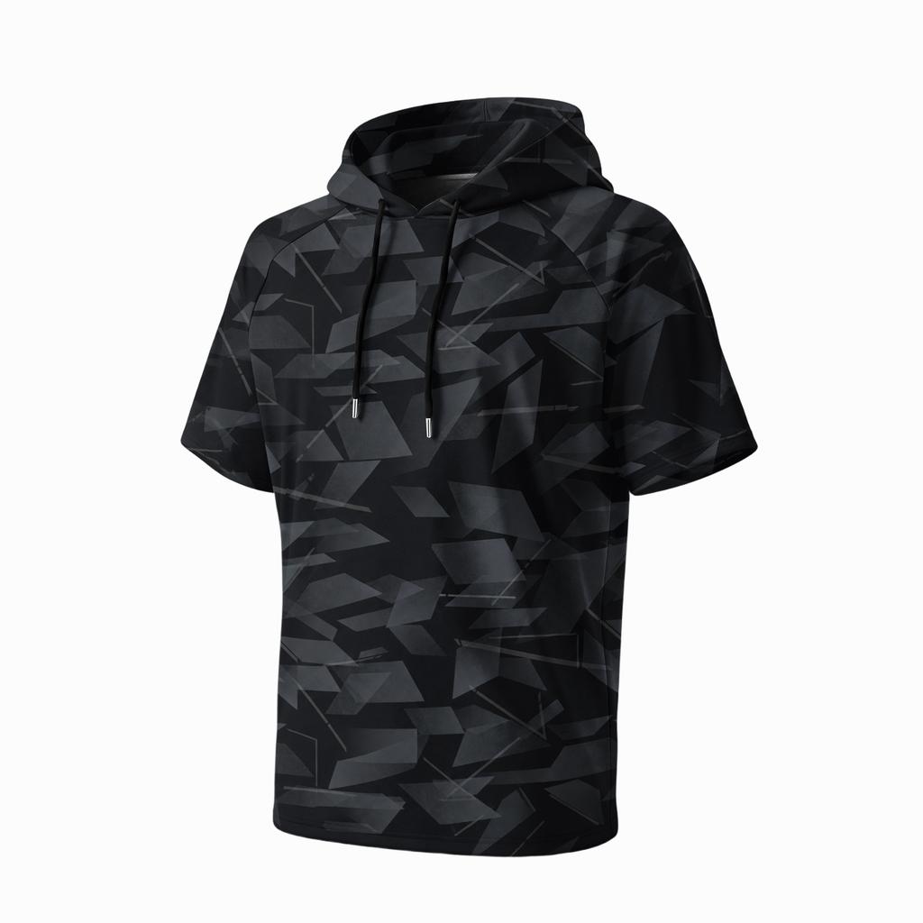 Men's Short Sleeve Hoodie UPF50+ Sun Protection Casual Sports Fishing Outdoor Lightweight Breathable Quick Dry Sweatshirt