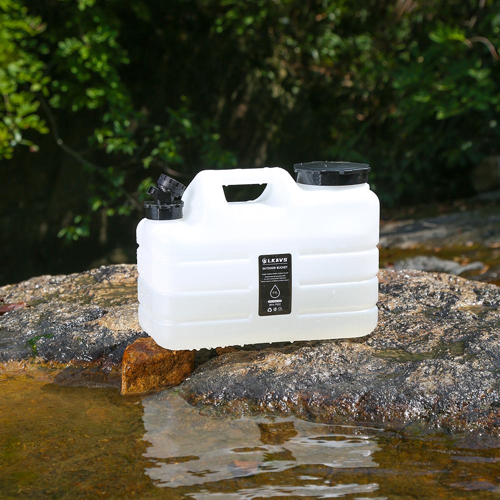 11L Water Storage Container with Faucet Drinking Water Bucket Leak-Proof Water Dispenser Carrier for Vehicle Car Camping