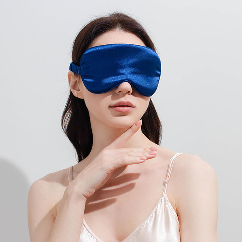 Elegant Black Imitation Silk Eye Mask, Blackout Eye Mask, Breathable Travel Nap Eye Mask, Sleeping Eye Mask, Sleep Protection Eye Mask