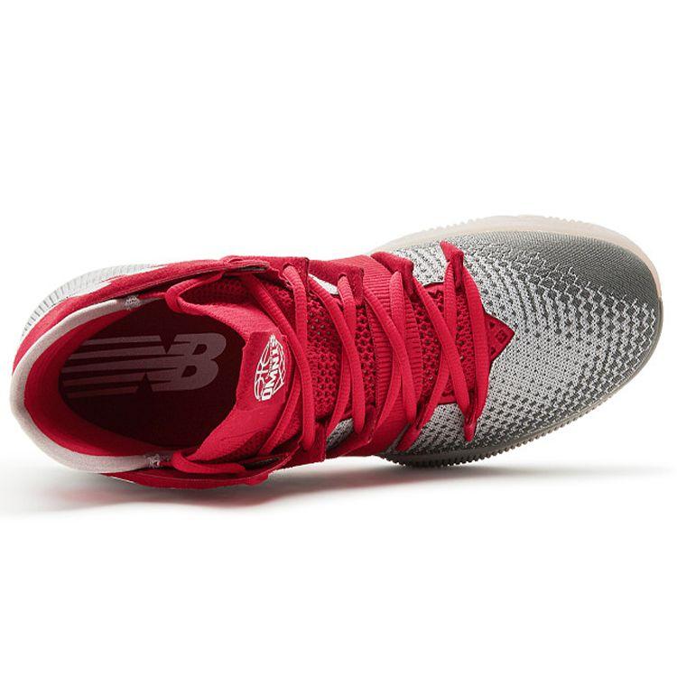 New Balance Nb Omnis Leonard Mesh Comfortable Versatile Mid-Top Retro Basketball Shoes Men sneaker Gray Red BBOMNXDG