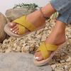 Ladies Slippers Summer Spring Cross Drag Fashion Hemp Rope Outer Wear Slippers Casual Sandals and Slippers