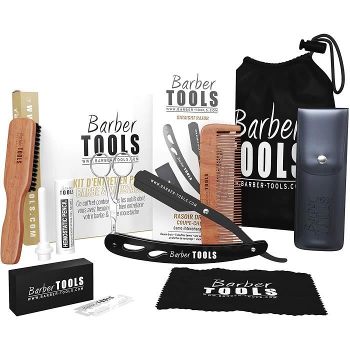 Kit/Set/Coffret (6 produits) d'entretien et de soin pour barbe et rasage
