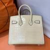 2026 Nuova Borsa da Donna in Pelle Pelle di Coccodrillo Opaca Linea di Cera Borsa Platino Borsa da Mano da Donna