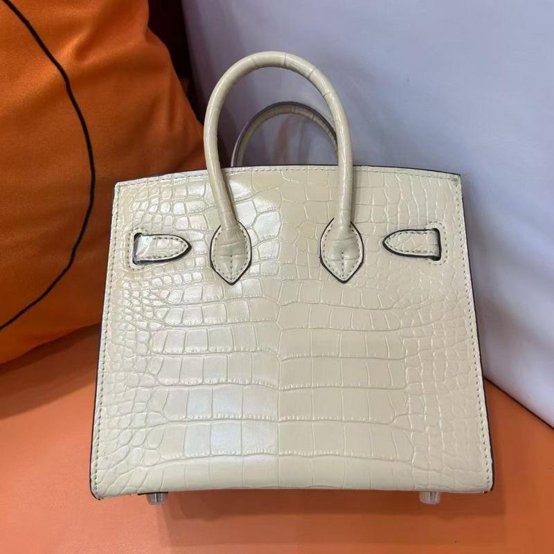 2026 Nuova Borsa da Donna in Pelle Pelle di Coccodrillo Opaca Linea di Cera Borsa Platino Borsa da Mano da Donna