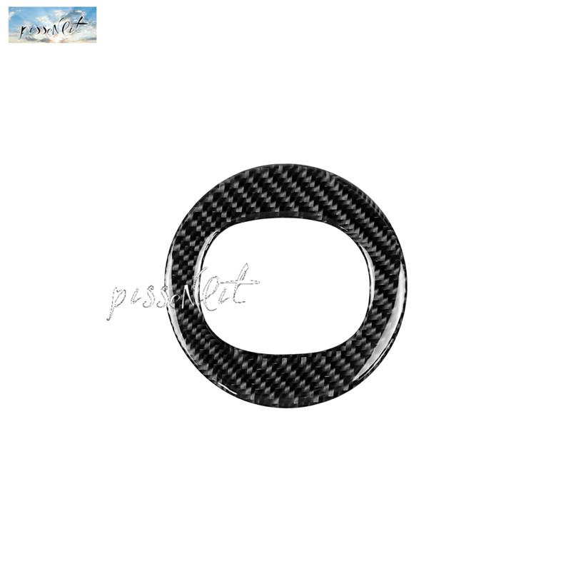 For Mazda CX-5 2017 18  Real Carbon Fiber Car Interior Steering Wheel Cover Trim Moldings Car Styling Accessories Stickers