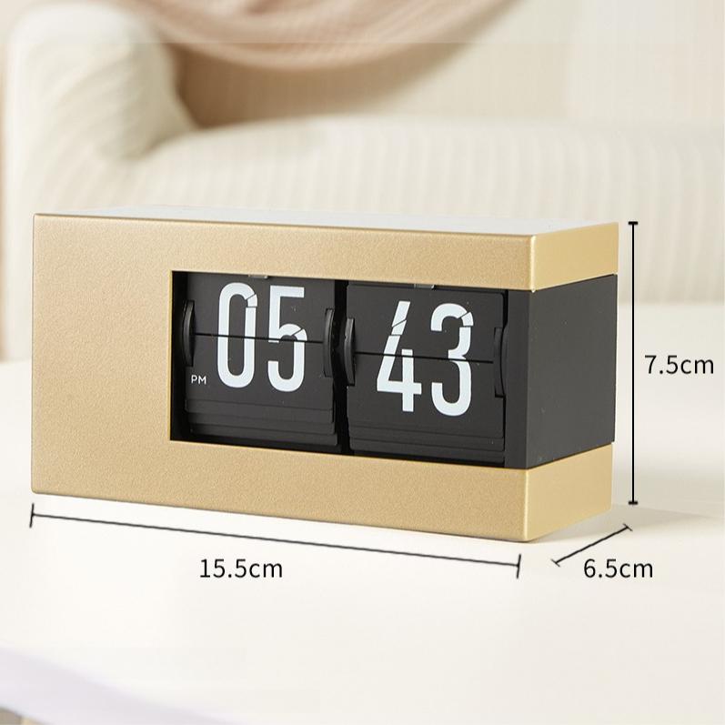 Flip Clock Calendar Table Watch Modern Silent Digital Desk Clocks Minimalist Aesthetic Luxury Tabletop Watches Home Decorations