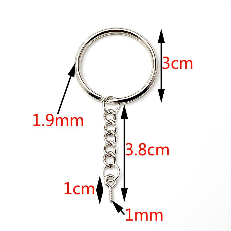20/100 Stuks 25/30mm Driehoekige Draad Open Oog Schroefpen Sleutelhanger Kreeftensluiting Sleutelring DIY Sieraden Speelgoed Hanger Maken Accessoires 20 Pcs