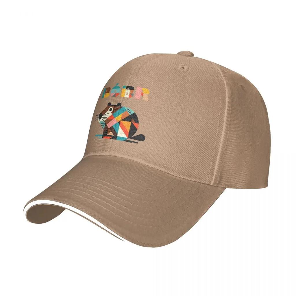 Geometrical Cubism Bober Bobr Beaver Boberek Baseball Caps Casual Sandwich Hats for Men Women Polyester Dad Hat Activities