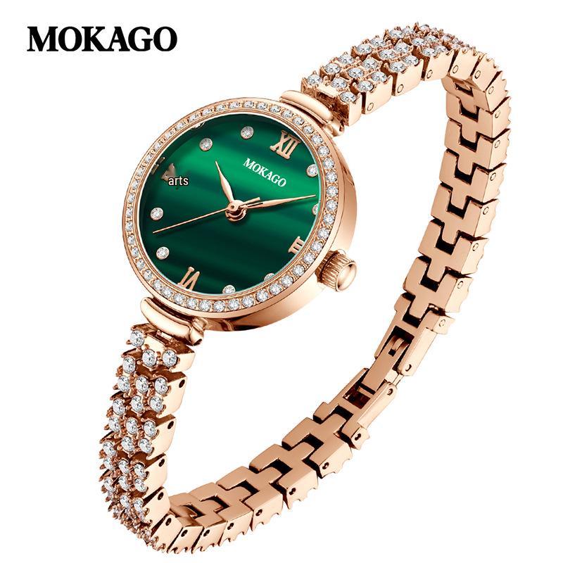 MOKAGO Women s Luxury Diamond Quartz Bracelet Watch