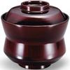 Miso Suppe Dunkel x Hergestellt in Japan Schüssel, TA-förmig, Rot, 10,3 cm 9,6 cm,