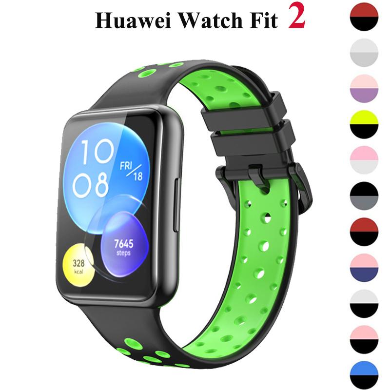 Sport Silicone Band For Huawei Watch FIT 2 Strap Watch Accessories Correa Wristband Breathable Bracelet Huawei Watch Fit2 Active