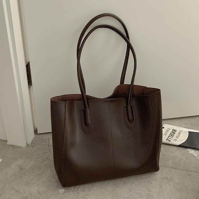 Retro Tote Bag Women's Fashion Korean Commuter Bag Versatile Large Capacity Shoulder Big Bag