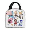Vocaloid Chibi Chaos! Miku Insulated Lunch Bag for Women Kids Leakproof Food Boxes Thermal Lunch Box Tote