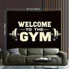 VIKAMA Welcome To The Gym Tapestry Retro Industrial Design Perfect For Fitness Decor Home Gym Wall Styling and Photo Backdrops