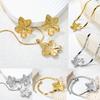 Vintage Floral Jewelry Set Elegant Earrings Necklace Bracelet Fashion Accessories