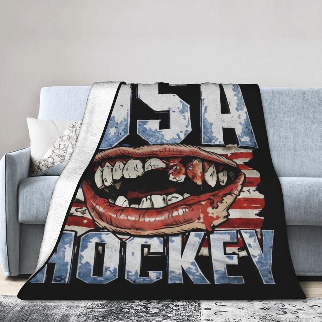 Jack Hughes USA Goldmedaille Hockey Decke Flanell Textil Dekor Multifunktionale Warme Überwurfdecke für Bettwäsche Auto Tagesdecke