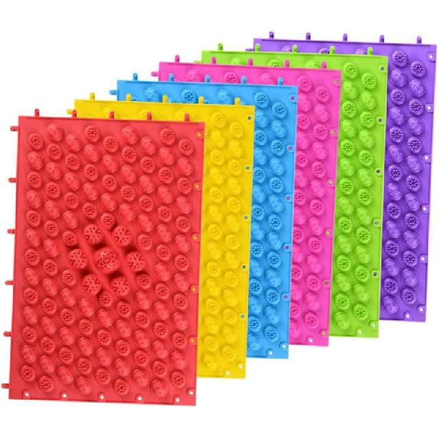 Foot Massage Mat Acupressure Plate for Blood Circulation Relief Portable TPE Reflexology Pebble Mat for Office Workers and Seniors Convenient Relief