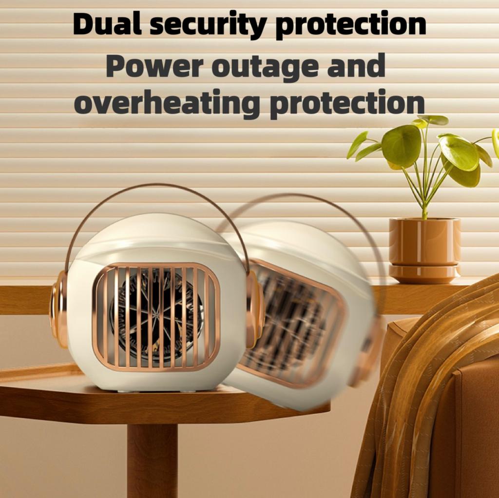 Portable Small Space 500W Heater Fast Heating Lightweight Desktop Warm Air Heater Indoor Office Household Warmer Fan