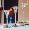 Creative Diamond Shaped Glass Candlestick Dining Table Romantic Decoration Wedding Candlestick Home Decoration Exquisite Gift