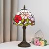 Morning Glory Table Lamp, 8 Inches Stained Glass Lamp,Handmade Vintage Lamp,Decor Bedside Bedroom Living Room and Study