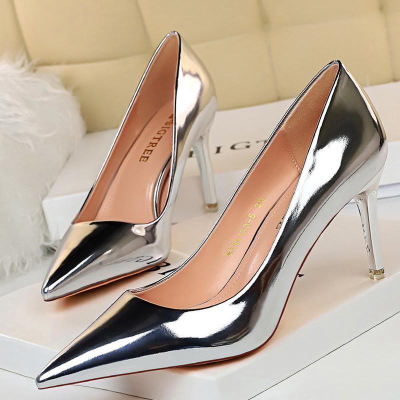 Woman'S High Heels Shoes Fashionable Elegant Pointed Tip Stiletto Shoes For Women Wedding Shoes Party High Heels Size 42 Tacones